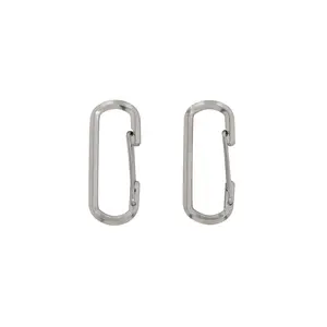 OTR Mini Carabiner - Durable Stainless Steel Clip for Keys & Accessories - Secure Wire-Gate Design - Perfect for Travel & Minimalist Carry - Pack of Two