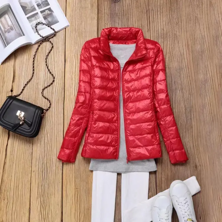 Large red female standing collar