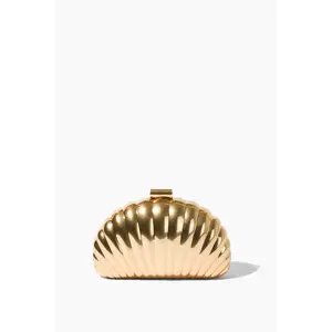 Monet Shell Clutch in Gold