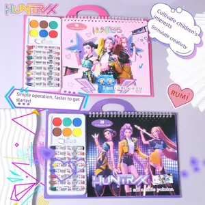 Kpop Graffiti Coloring Drawing Books for Witch Hunters, Kids' Puzzle & Art Creation Picture Books, Crayon Drawing Books Set