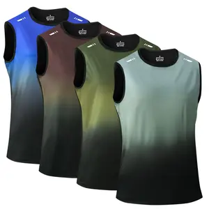 Men's Sports Tank Top 4-Pack - Gradient Colors for Comfort and Style