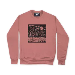 Travel West Crewneck-Mauve