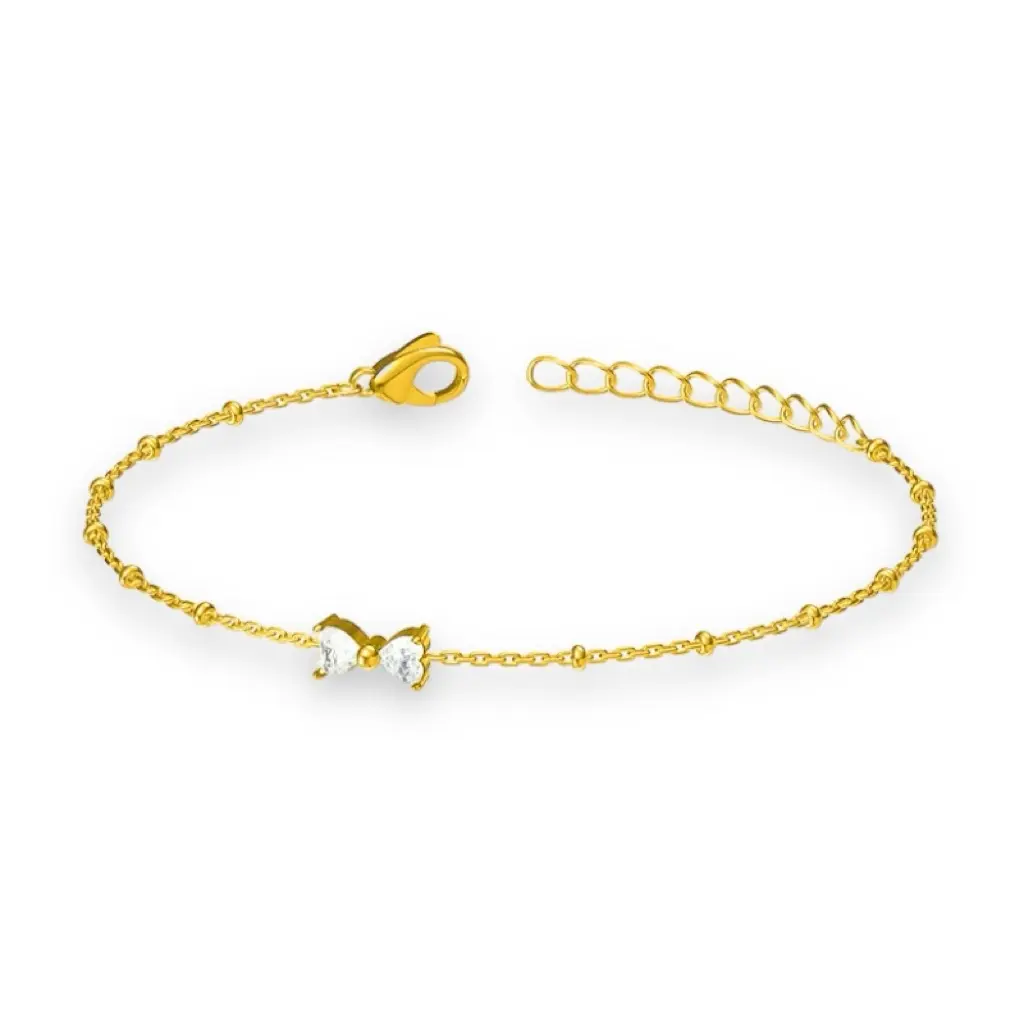Adjustable Bow Charm Bracelet for Women