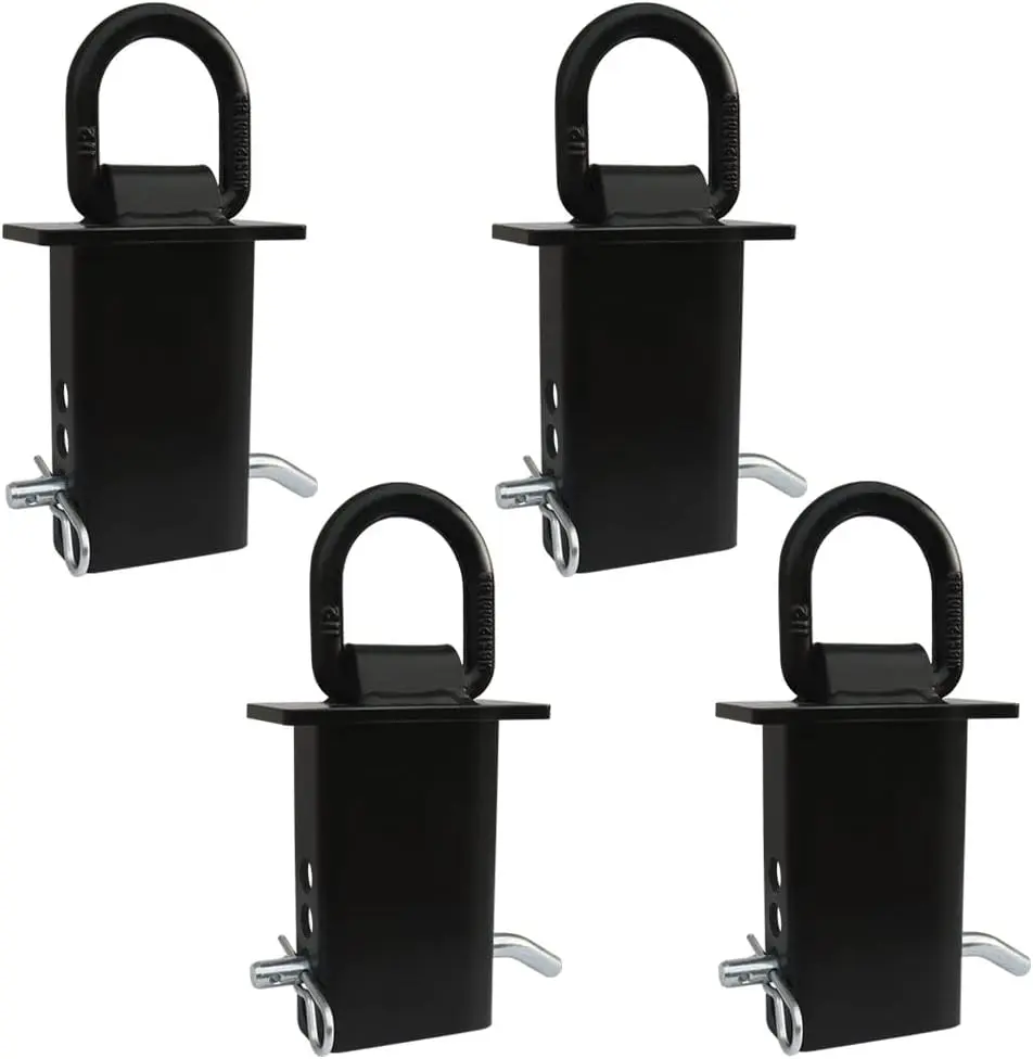 4 count 16200lbs Trailer Stake Pocket D Ring Tie Downs Fit for Flated  and  with Standard 2" x 4" Stake Pockets