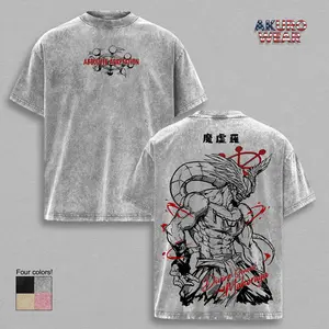 Jujutsu Kaisen Mahoraga Divine General T-Shirt – Vintage Washed JJK Anime Graphic Tee, Absolute Adaptation Curse Spirit Shirt, Oversized Soft Cotton Streetwear, Unisex Casual Apparel, Gift for Anime Fans