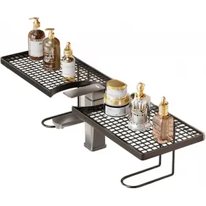 Aesthetic Multi-Functional Sink Storage Rack, U-Shaped Minimalist Faucet Shelf, Waterproof No-Drill Organizer, Durable Skincare Holder, Bathroom Organizer