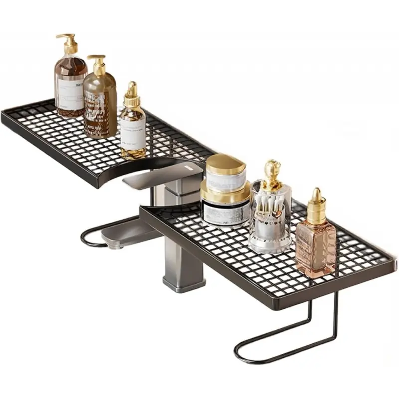 Aesthetic Multi-Functional Sink Storage Rack, U-Shaped Minimalist Faucet Shelf, Waterproof No-Drill Organizer, Durable Skincare Holder, Bathroom Organizer, Bathroom Organizing Accessories