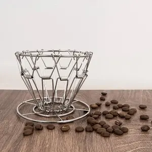 Portable Foldable Coffee Drip Rack, Stainless Steel V-Shape for Travel Camping