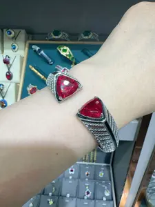 Mary(8389)gc.corundum bangles adjustable