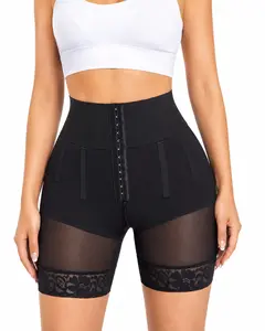 QUISHAPER Shapewear for Women - Waisted Tummy Control Shorts, Thigh Slimmer, Underwear Shorts Seamless Waisted Body Shaper Slimming Girdle Slimmer Butt Under Dresses For Faja Shaping Panties Mid Womens Waist Zipper Crotch