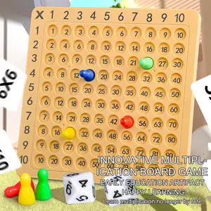 Multiplication Board Game, 1 Piece Multiplication Board Game, Educational Math Learning Toy, Fun Family Interactive Game, Party Gift