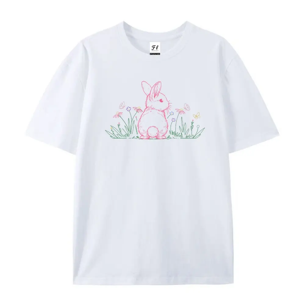 Floral Easter Shirt, Easter Shirt, Oversized Casual Men's Letter Pattern Printed T-Shirt