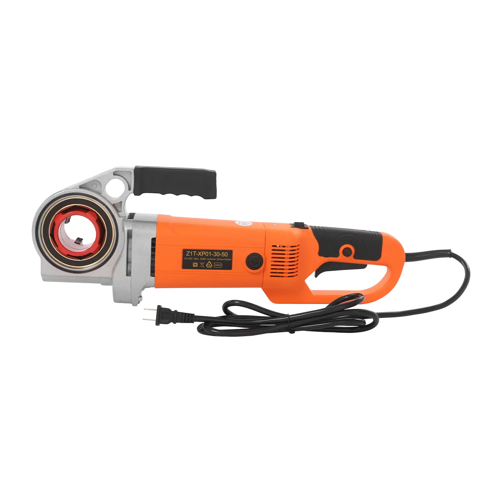 2300W 110-120V Electric Pipe Threader Kit, 26rpm, 6-Die Set (1/2-in to 2-in Capacity) with Oil Pot & Storage Box, for Plumbing, Industrial Construction on Steel, Stainless Steel, Plastic Pipes