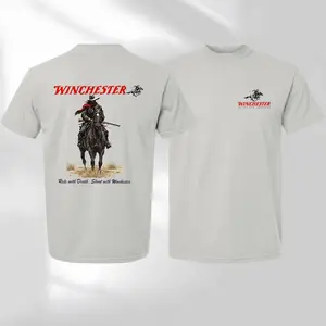 Winchester Cowboy Graphic Tee, Western Horse RiderShirt,Gun Lovers Collectors Apparel, Shooting EnthusiastsGear, Vintage Wild West Style, Rifle Cowboy Art T-Shirt,Premium American Gift, Outdoor Shooting Lovers, ClassicWes