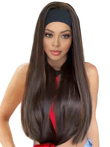 ZIHAN-Elegant Heat Resistant Synthetic Headband Wig Long Straight for Women Natural Look Comfort Versatile Stylish Secure Fit