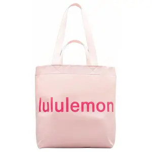 Lululemon Double-Handle 17L Tote Bag in Cotton-Blend and Canvas with Light Pink and Glaze Pink Accents for Women