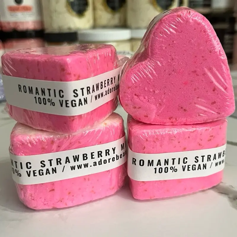 Adore Beauti Bath Bomb Collection - 100% Vegan Pink Bath Bombs with Strawberry Flavor