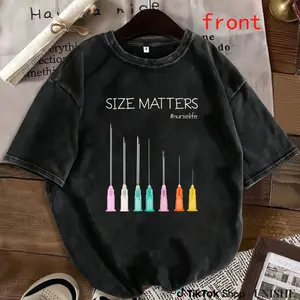 Comfy Cotton Nursing Tee – 100% Washed Shirt, Needle Size Matters Design