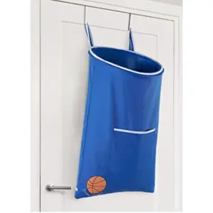 Kids Hamper Laundry Hamper for Boys Room Fun Kids Laundry Hamper with Sock Compartment Basketball Hamper with Bottom Zipper for easy Laundry day Over the Door Laundry Hamper for Small Spaces