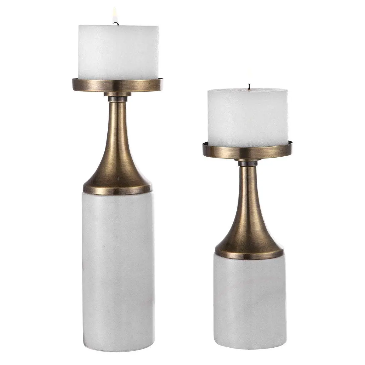 CASTIEL CANDLEHOLDERS Decor Marble Set Antique