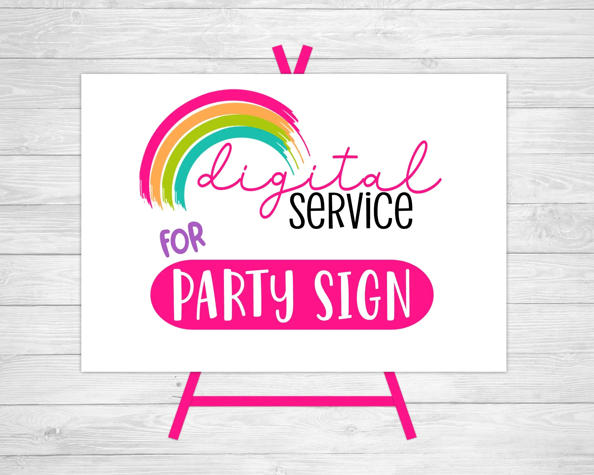 Custom Order | Digital Party Sign