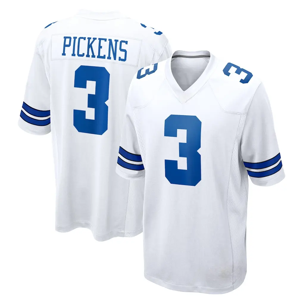 Unisex Football Inspired By Dallas Pickens 3 Home Game Jersey - White