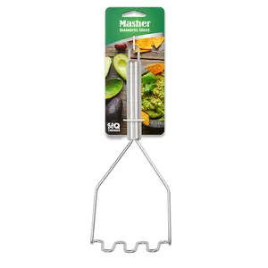 Stainless Steel Wire-Type Potato Masher, Effortlessly Masher for Smooth Mashed Potatoes - Sturdy Kitchen Tool for Flawless Mashed Potatoes
