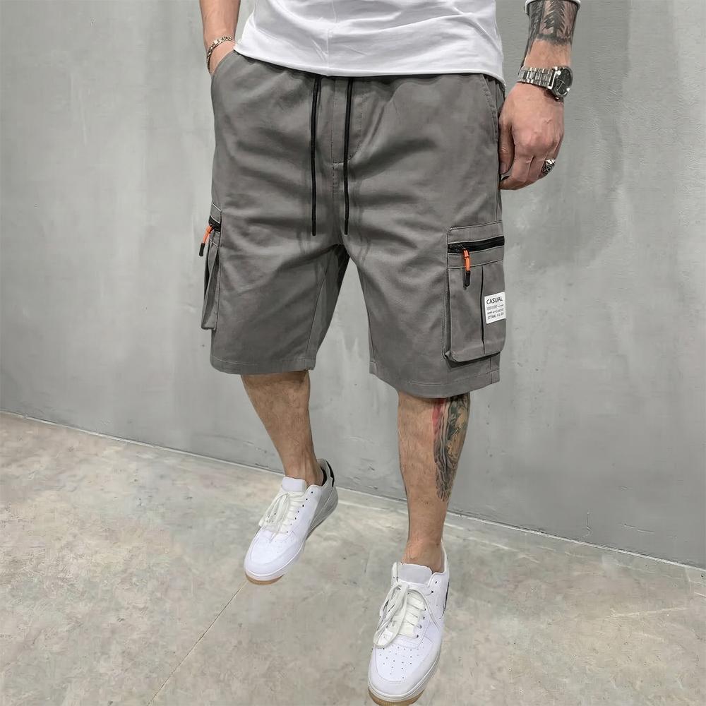 men's cargo shorts Men’s 3-piece outdoor cargo shorts with multiple pockets and zippered pockets; two-pocket design with large, functional 3D side pockets and a drawstring waist. Suitable for everyday hiking and fishing. Great value for money. summer