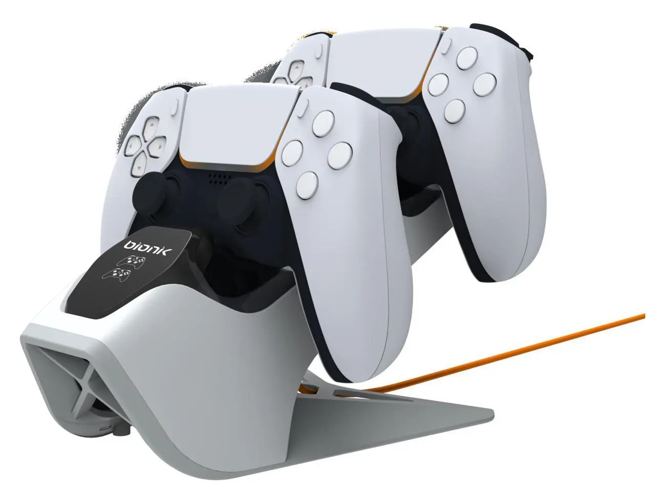 Bionik Power Stand for Playstation 5: Dual PS5 Controller Charging Station with Overcharger Protection - Power Adapter Included (BNK-9067)