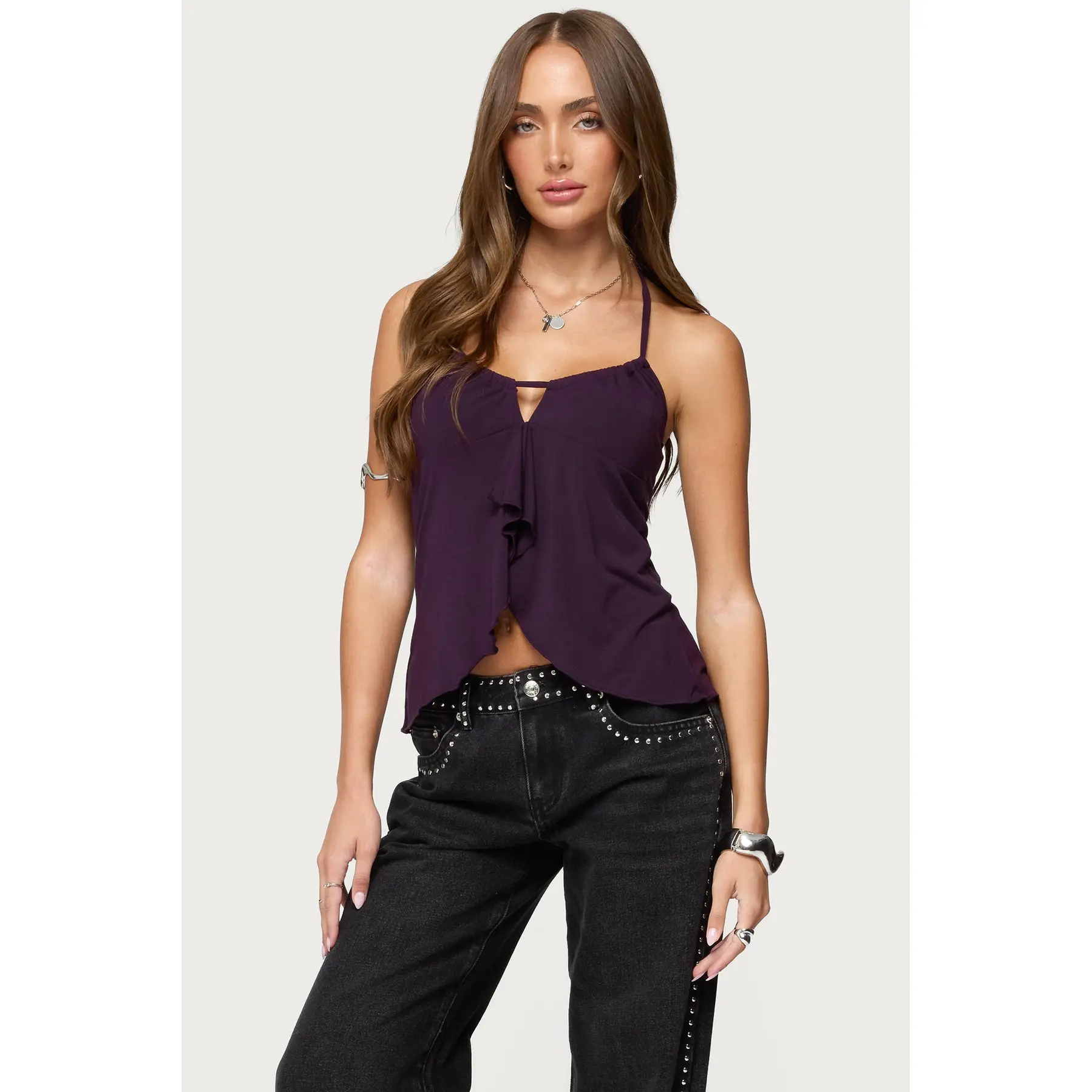 Lorenna Split Front Halter Top