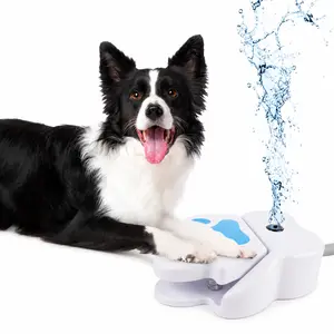 PawTie Sprinklers Dog Water Fountain Toy for Outdoor Summer Play, Paw Activated Sprinkler Step Pad for Dogs, Compatible with Universal Garden Hoses