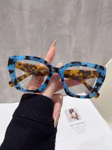 2026 New Unisex Cat Eye Frame Blue Light Blocking Glasses, PC Frame Bohemian Style, Ideal for Travel, Outdoor, Parties