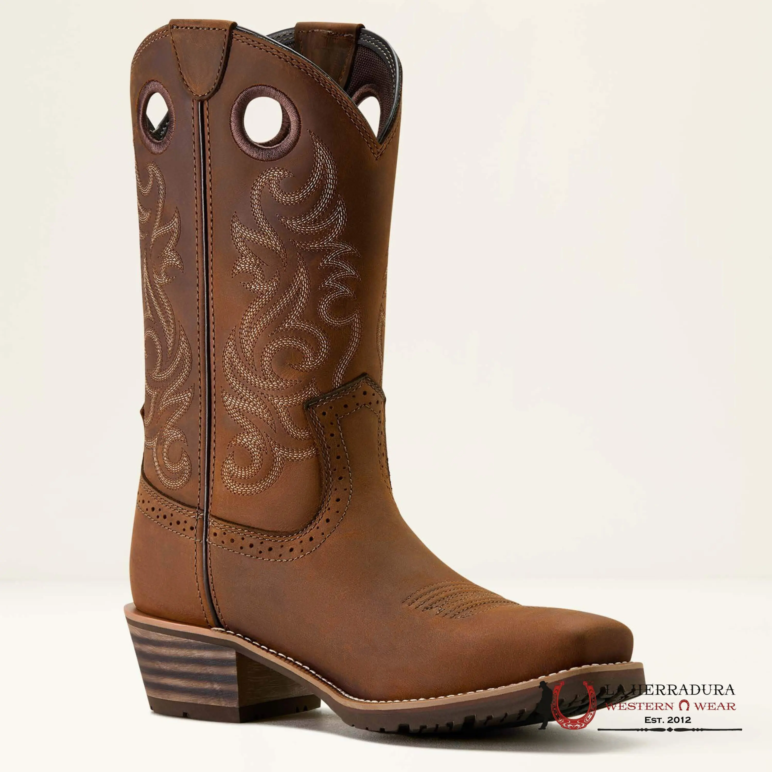 MEN ARIAT BOOT HYBRID ROUGHSTOCK SQUARE TOE 10064046 MEN ARIAT BOOT HYBRID ROUGHSTOCK SQUARE TOE 10064046