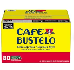 Café Bustelo Coffee Espresso Style K-Cups, Dark Roast (80 ct.) Bean Beverage Perfume