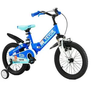 VEVOR Folding Toddler Balance Bike, 16 High-Carbon Steel Kids Bike with Adjustable Seat Handlebar, Inflatable Tires, Portable Kids Balance Bicycle Gift for 5-8 Years Boys Girls, 99LBS Support
