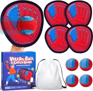 Toss and Catch Ball Game – Outdoor Beach & Yard Game Set with 4 Paddles,Baseball Glove,Family Throwing & Catching Game