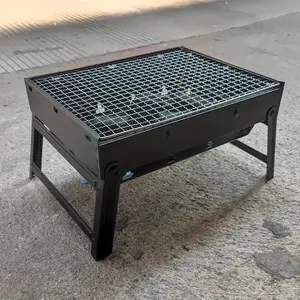 Portable Foldable Grill, Iron Structure, No Charging Needed, Compact Design, Ideal for Outdoor Camping, Picnics, Durable Construction