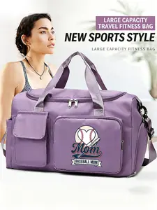 Baseball Pattern Multifunctional Handbag, Large Capacity Lightweight Crossbody Bag with Independent Shoe Compartment. Stylish & Durable Strap, Ideal for Sports, Fitness, Travel & Daily Use, Perfect Festival Gift