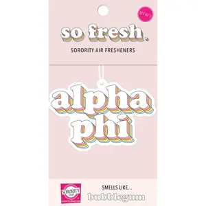 Alpha Phi - Retro Air Freshener - Bubblegum Scented
