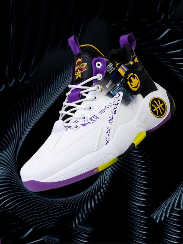 Men's Basketball Shoes, Casual Sporty High Top Lace Up Non-slip Running Shoes, Fashionable Sneakers for Daily Wear