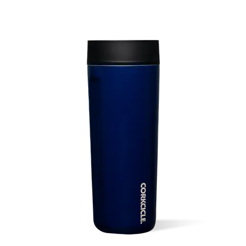 Corkcicle Ceramic Interior Insulated Commuter Flask - Compact Blue Water Bottle for Adults, City Dwellers, with 360° Sip Lid, Ideal for Travel