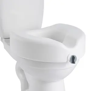Raised Toilet Seat, 350 Lbs Capacity, 5-Inch Lift Height, Commode Elevated Toilet Seat Riser With Enlarged Opening For Seniors, Elderly, Handicap, Disabled, Adults, Fits Elongated & Round Bowl