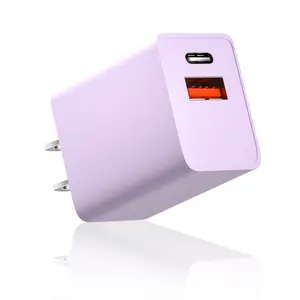 USB C Wall Charger, 20w Durable Dual Port Qc+PD 3.0 Power Adapter, Fast Charging Type C Charging for iPhone 14/15/16/17 Pro/max/plus