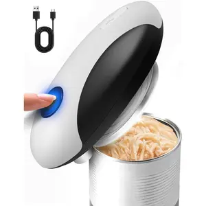Rechargeable Electric Can Opener, One Touch Safety Automatic Can Opener - Easy Smooth Edge Hands Free, Ideal for Seniors People with Weak Hands & Arthritis