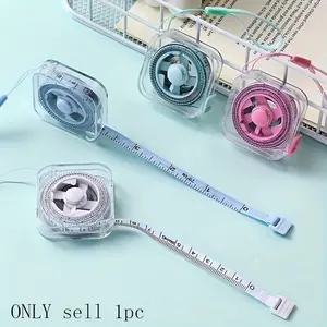 1pc Cute Soft Tape Measure of 2 Meters/6 Feet, Featuring a Portable Retractable Locking Mechanism And Clear Centimeter/Inch Markings - Ideal for Sewing, Home Use, Waist, Chest, And Height Measurements - Durable And Easy to Store
