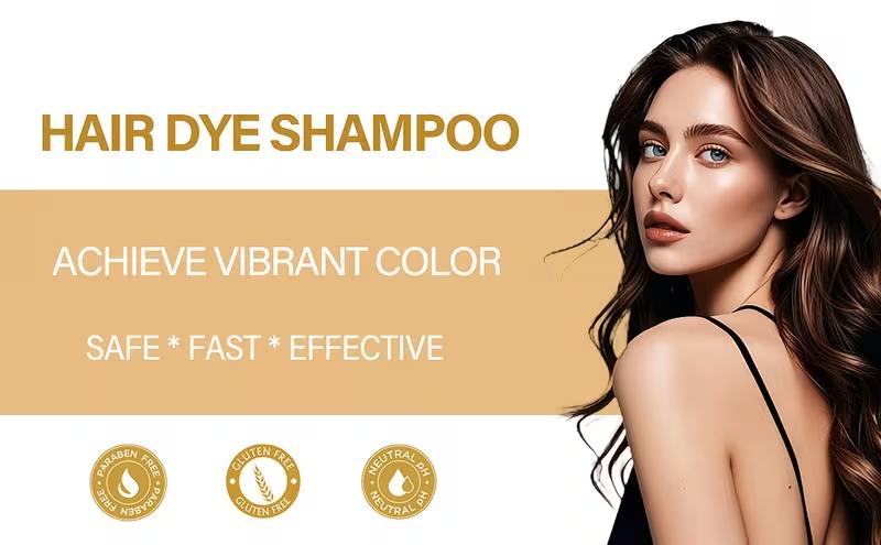 Long-lasting Color Lock 5-in-1 Semi-permanent Wine Red Hair Dye Shampoo Brightens The Shine, Neutralizes Yellowish Tones, And Contains Herbal Ingredients,Wait For 15 Minutes Before Rinsing,It Is Suitable For Hair Dyed In Wine Red And Berry Color