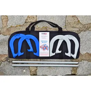 212 MAIN St Pierre Sports Eagle Tournament Horseshoe Game Set - Forged Steel Construction, Large Tips, Included Nylon Bag for Club Use