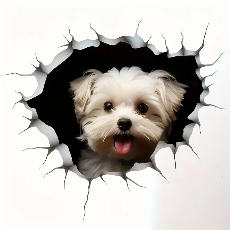Cute Cartoon Dog Pattern Car Sticker, 3D Pop-Up Dog Car Sticker, Car Exterior Decoration Accessories for Car Body Window, Car Decals, Automotive Decals, Decal For Cars, Vehicle Exterior Decoration