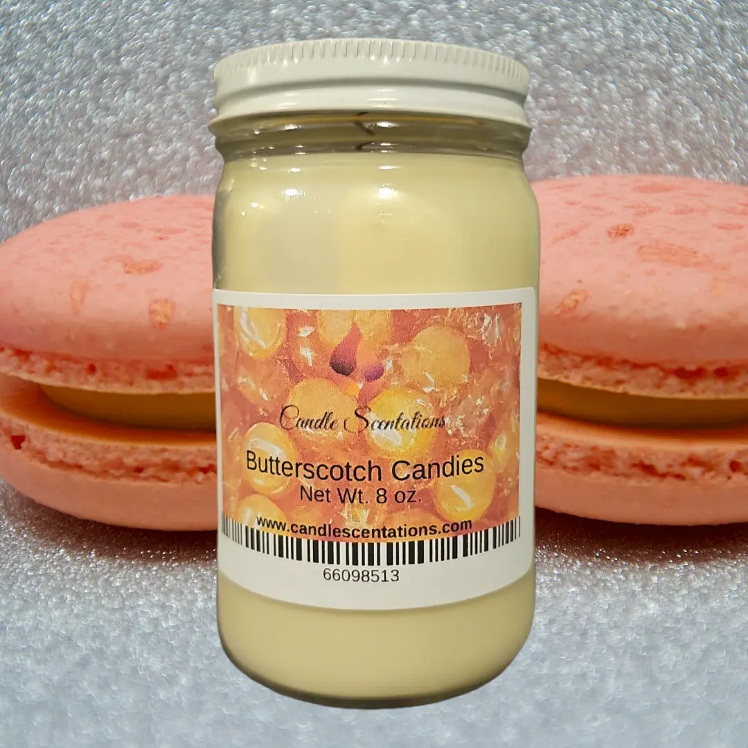 Butterscotch Candies 8oz. Candle - Creamy Aroma for Home Decoration Scent Ornaments