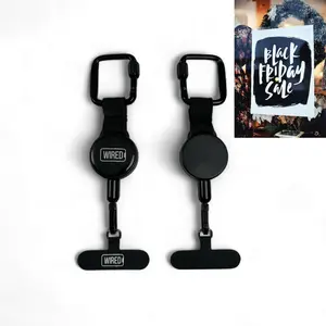 WIRED Anti-Theft and Drop Protection Retractable Metal Cable Phone Strap - Keep Your Smartphone Safe and Secure on-the-go Lock Accessories Festivals Raves Hikes Outdoors and Travel